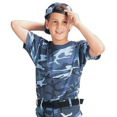 Kids Sky Blue Camo T-Shirt