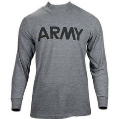 Front Logo GI US Army Physical Training Shirt Long Sleeve