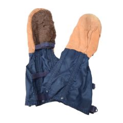 Used GI USAF Fur Backed Blue Artic Mittens