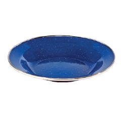 Enamel 8.5" Plate with Stainless Steel Rim