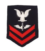 Original WW2 USN Aviation Aerographer 2nd Class Blue Wool Patch