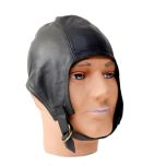 Henschel Unlined WWI Style Flight Helmet Black