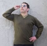 100% Lambs Wool Vintage V Neck Sweater