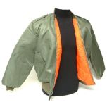 US Made Sage Green MA-1 Pilots Jacket With Epaulets